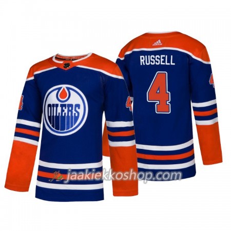 Miehille NHL Edmonton Oilers Pelipaita Kris Russell 4 Adidas Alternate 2018-19 Authentic